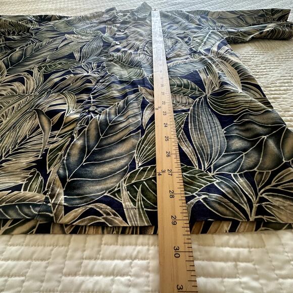 Tori Richard Men's Short Sleeve Hawaiian Tropical Cotton Lawn Dress Shirt Size L - Picture 5 of 9